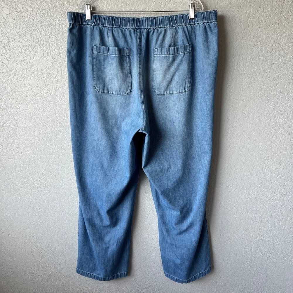*FIRM PRICE* J. Jill Indigo Pull-On Wide-Leg Pants - Picture 3 of 11